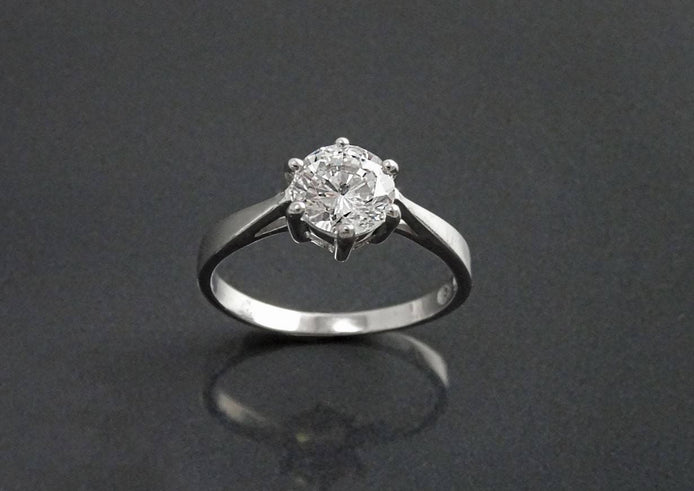 Solitaire Ring, 2ct Round Stone Sparkling Cz (Ddiamond simulant), Classic Engagement Promise Jewelry, Sterling Silver, Valentine's Day Gifts