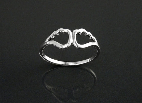 Guardian Angel Ring 925 Silver • Symbolic Angel Wing Protection Jewelry • Talisman Gift