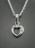 Sterling Silver Heart Necklace, Love Celebration Charm Jewelry