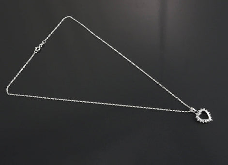 Heart Necklace, Sterling Silver, Zirconias Cz, Small Love Heart Charm, Valentine's Day Gifts, Mother's day gift