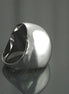 Statement Dome Ring, Sterling Silver 925, Hand Forged, Minimalist Ring, Designer Unique Style Ring, Wide Domed Ring, Smooth Polished Finish