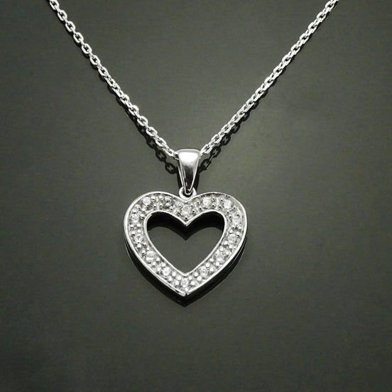Sterling Silver Heart Necklace • Minimalist Pendant • Romantic Jewelry • Valentine's Day Gift for Women
