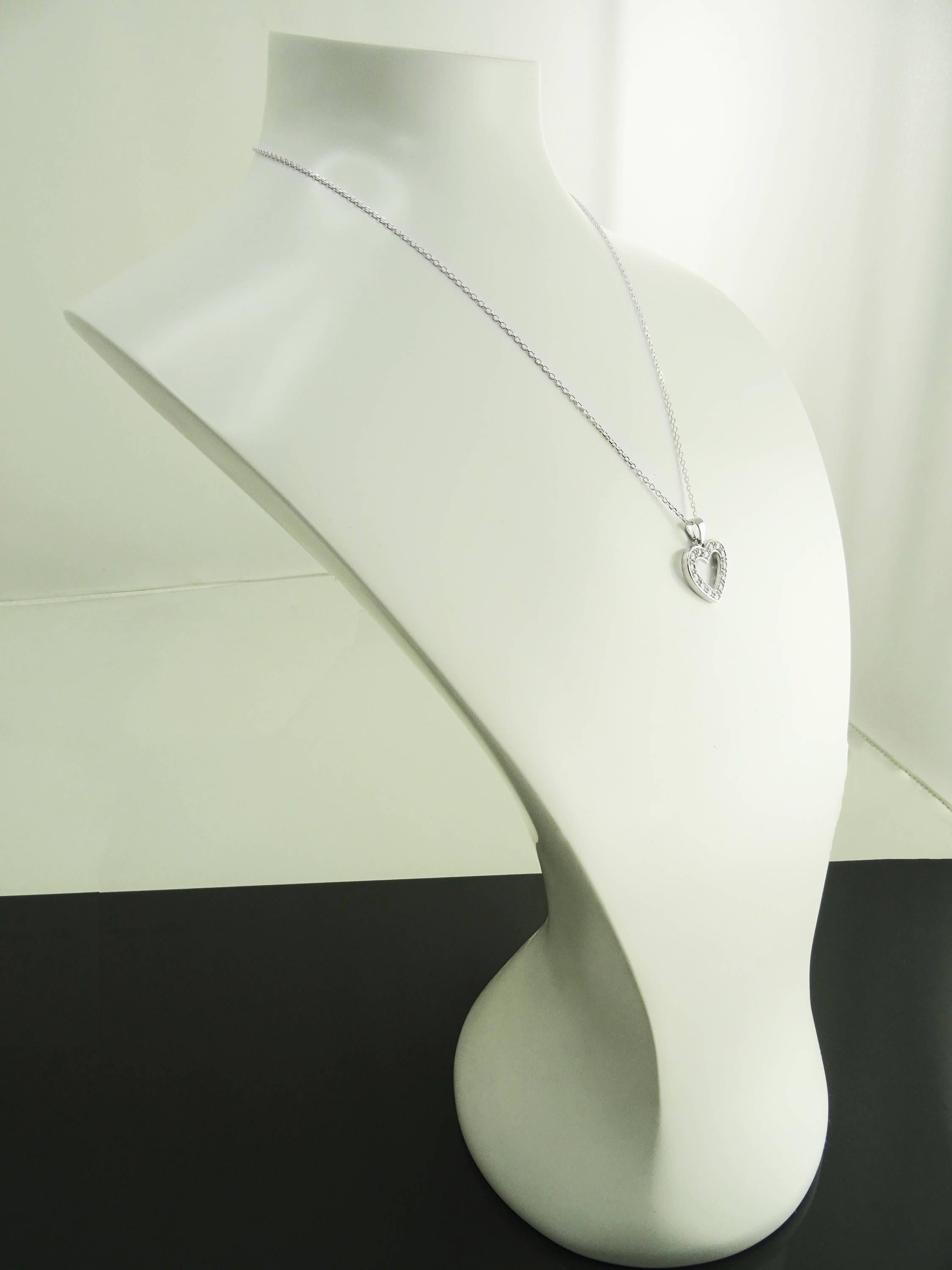 Sterling Silver Heart Necklace • Minimalist Pendant • Romantic Jewelry • Valentine's Day Gift for Women