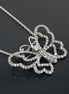 Sterling Silver Butterfly Necklace, Paved Brilliant CZ Wings, Nature Charm Jewelry