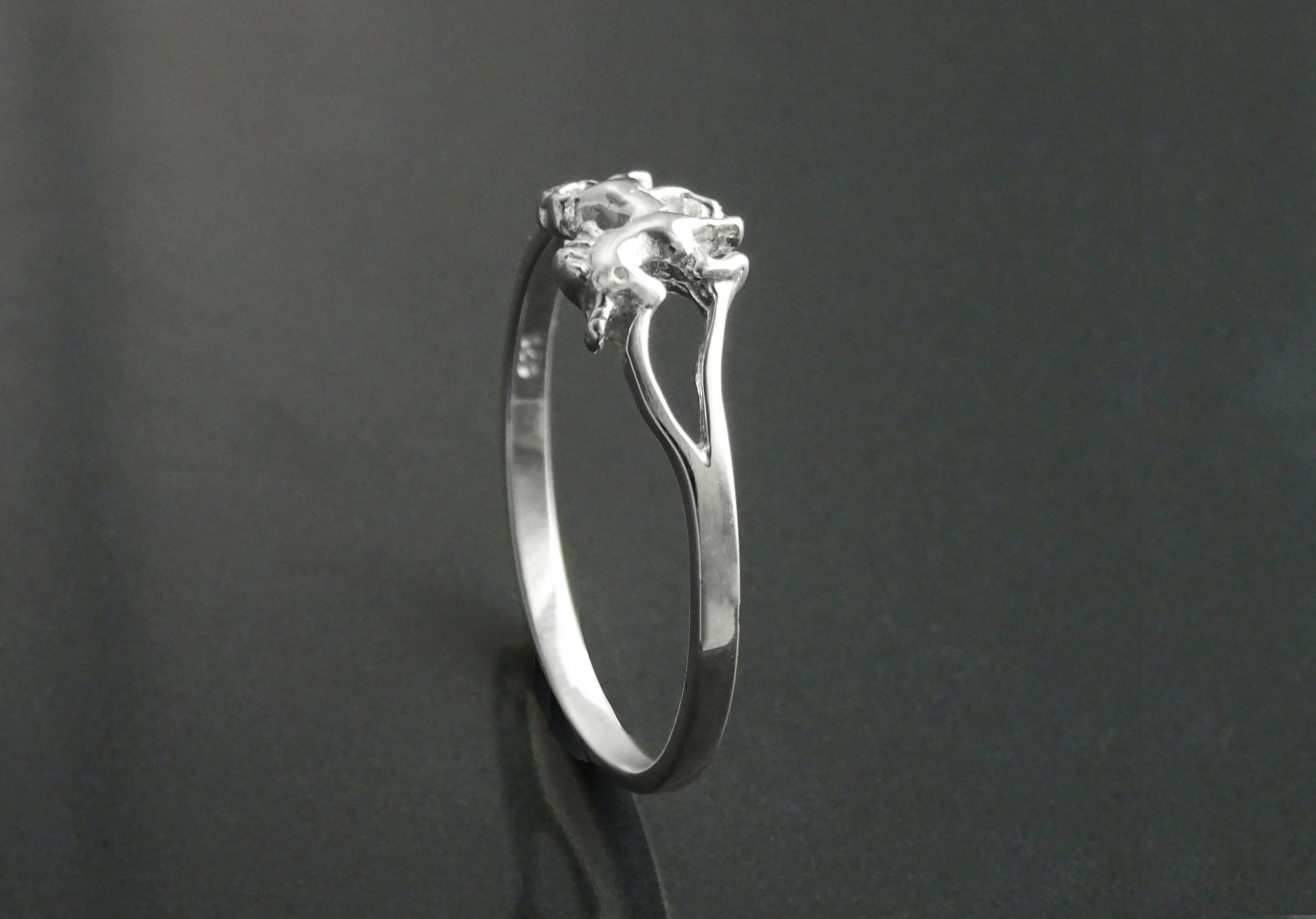 Sterling Silver Unicorn Ring, Dainty Enchanted Fairytale Jewelry