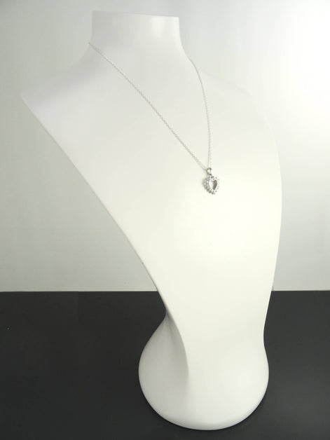 Heart Necklace, Sterling Silver, Zirconias Cz, Small Love Heart Charm, Valentine's Day Gifts, Mother's day gift