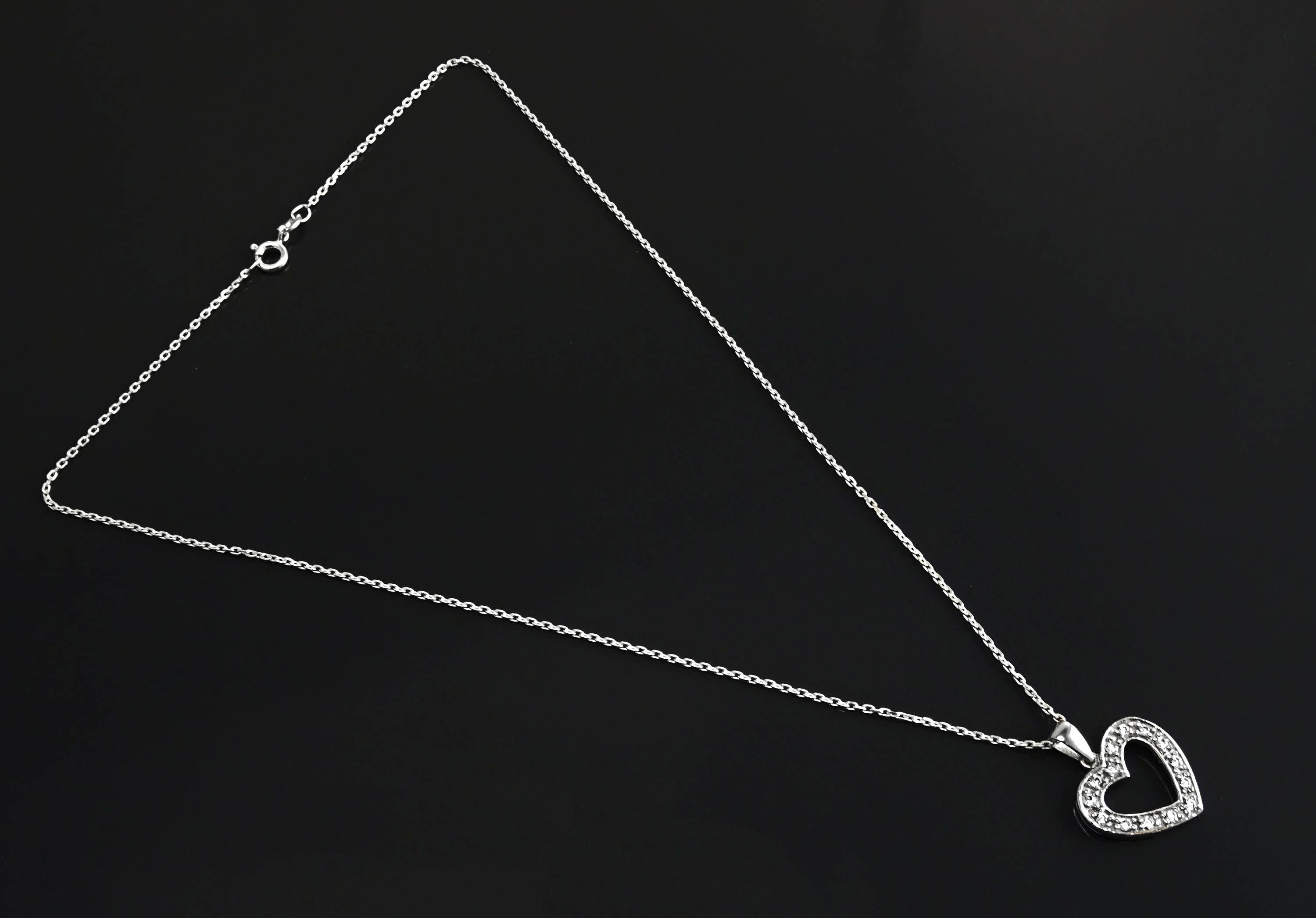 Sterling Silver Heart Necklace • Minimalist Pendant • Romantic Jewelry • Valentine's Day Gift for Women