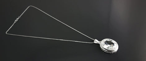 Oval White Pendant, Sterling Silver, Diamond Color Cubic Zirconia Cz , StatementModern Oval Pendant Necklace, Bold jewelry
