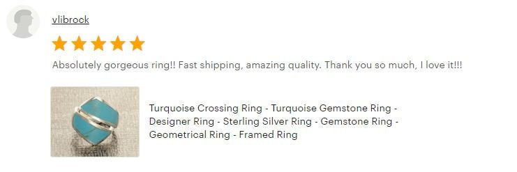 Blue Turquoise Ring - Sterling Silver - Turquoise Bypass Ring - Gemstone Crossing Ring - Turquoise Stone Ring - Framed Ring - Original Ring