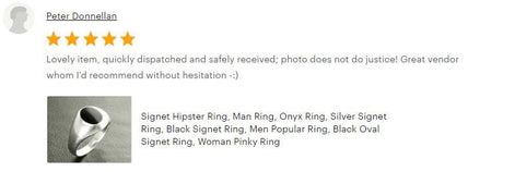 Onyx Signet Ring, Sterling Silver, Oval Black Gemstone, Vintage Spirit Ring