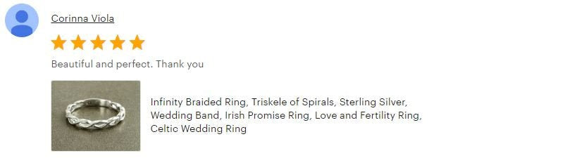 Celtic Braided Ring, Triskele of Spirals, Sterling Silver, Infinity Irish Promise Wedding Band, Love and Fertility, Saint Patrick's day Gift