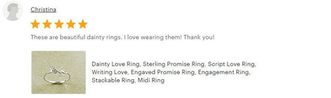 Love Ring, Sterling Ring, Dainty Engraved Writing Script Love Ring, Lovers Jewelry, Promise Ring, Thin Stackable Ring, Valentine's Day Gifts