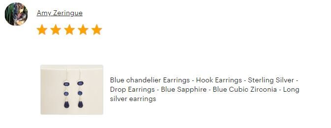 Black Drop Earrings - Hook Earrings - Sterling Silver - Chandelier Earrings - Black Color Cubic Zirconia - Long silver earrings