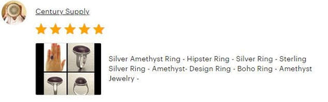 Oval Amethyst Sterling Silver Ring, Modern Minimalist Gemstone Jewelry
