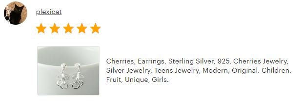 Trend Cherry Fruit Earrings Sterling Silver, Symbol of will, tenderness. Cherries Jewelry, Symbolic of abundance, Trend Gift for Her.