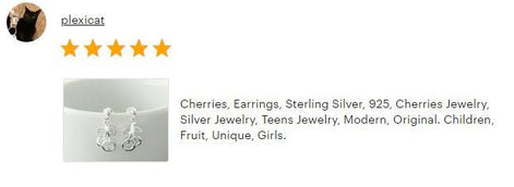 Trend Cherry Fruit Earrings Sterling Silver, Symbol of will, tenderness. Cherries Jewelry, Symbolic of abundance, Trend Gift for Her.