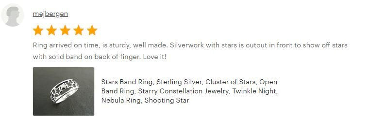 Sterling Silver Star Ring, Open-Work Constellation Band,