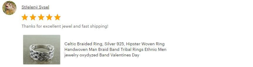 Celtic Ring, Plain Silver Ring, Silver Men Ring, Large Ring, Silver Tribal Rings, Celt Braided Ring, Silver 925, Gift