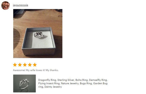 Dragonfly Ring, Sterling Silver, Boho Ring, Damselfly Ring, Flying Insect Ring, Nature Jewelry, Bugs Ring, Garden Bug ring, Dainty Jewelry