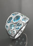 Topaz Blue Color Ring, Sterling Silver Ring, Intricate Boho Design, Oval shape Stone, Antique Ring, Unique Boho Ring,