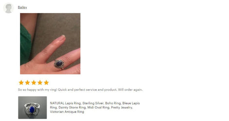 Sterling Silver Lapis Lazuli Ring, Boho Studded Pattern