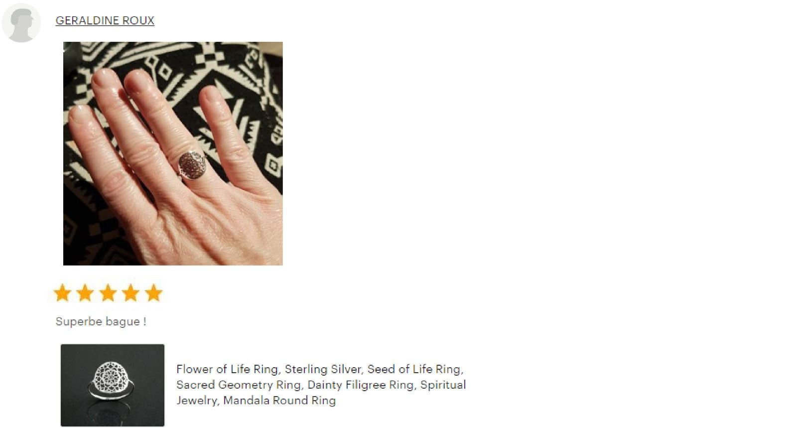 Flower of Life Ring, Sterling Silver, Seed of Life Ring, Sacred Geometry Ring, Dainty Thin Filigree Round Ring, Mandala Spiritual Jewelry