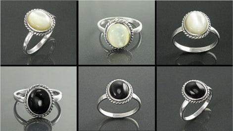 Round Black Antique Ring, Sterling Silver, Natural Onyx Gemstone, Rope Ring, Boho Hipster Ring, Round Stone Ring, Midi Ring, Vintage Ring