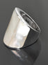 Statement Cuff Ring Sterling Silver genuine White Mother of Pearl Finger Armor Wide Ring 3 Pieces of White Pearl Shell MOP Large Ring
