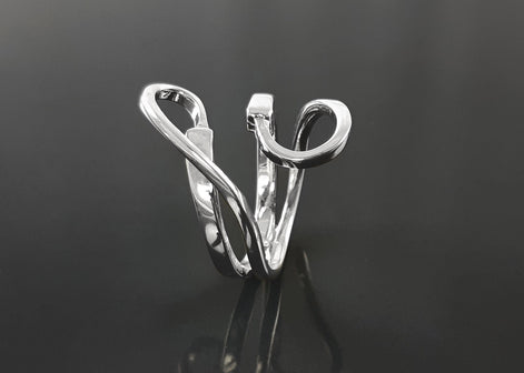 Infinity Bypass Ring, Sterling Silver Ring, Original Knot Ring, Unique Ring, Infinity Knot Ring, Adjustable Ring, Wrap ring, Open Ring