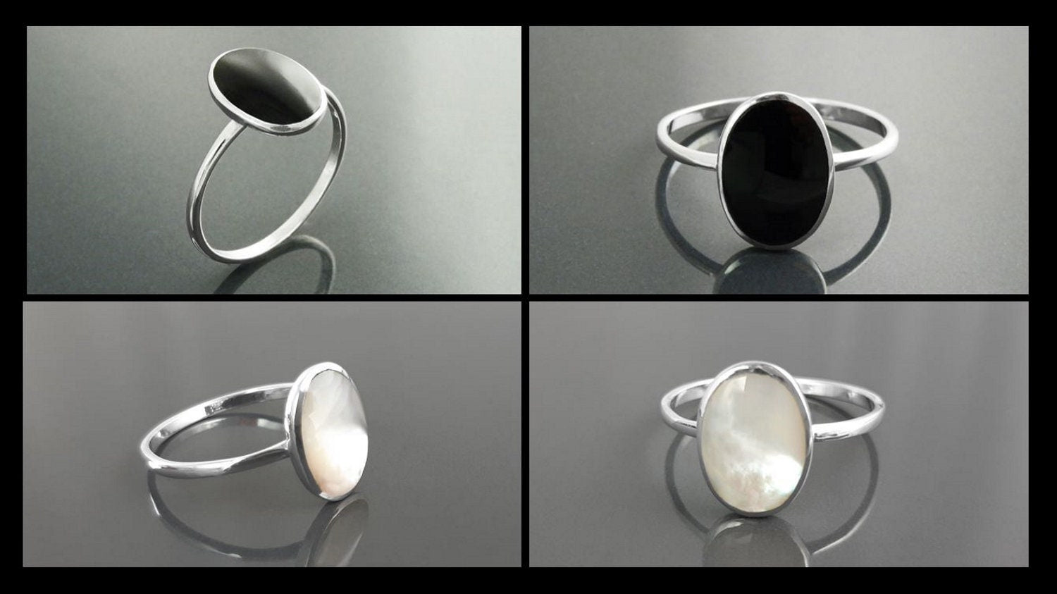 Oval Turquoise Ring, Sterling Silver, Flat Genuine Turquoise stone, Small Everyday blue Stone jewelry, Modern Minimalist Style Ring