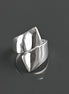 Sterling Bypass Ring, 925 Silver, Large Crossing Ring, Wrap Ring, Cross Ring, Modern Wide jewelry, Wrapping Band Ring