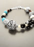 Boho Turquoise Bracelet - Sterling Silver - Tibetan Gemstone Beads - Indie Bracelet - Boho Bracelet - Hipster Bracelet - Gypsy Bracelet