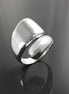 Modern Sterling Silver Bypass Open Ring