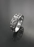 Sterling Silver Floral Blossom Ring, Boho Open Band Stacking Jewelry