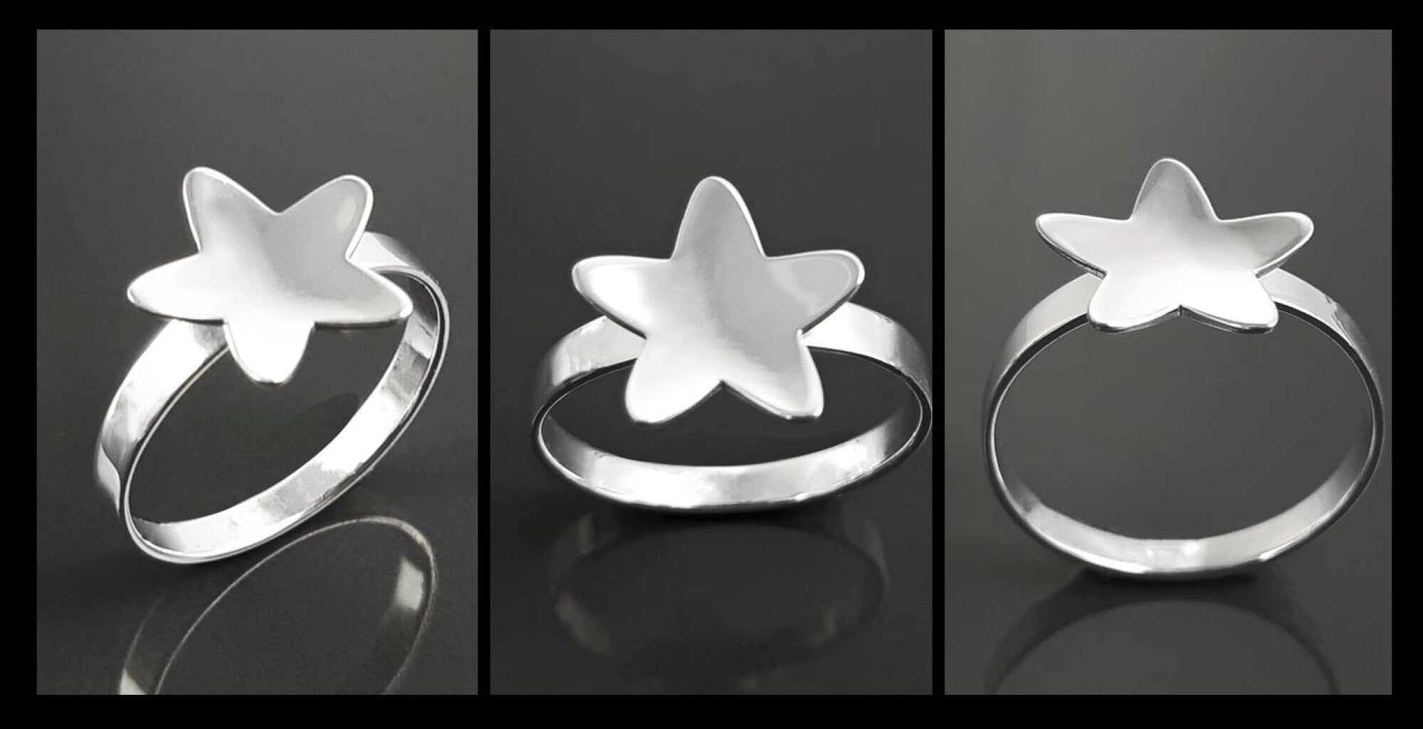 Sterling Silver Star Ring, Constellation Jewelry