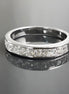 Half Eternity Ring, Third Eternity Band, White Clear Stones (Cz), Modern Eternity Band, square stones Eternity Band