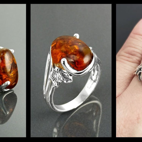 Genuine Amber Ring, Sterling Silver, Intricate Filigree Lace Ring, Horizontal Oval Shape Ring, Boho Gypsy Ring, Antique Vintage Jewelry