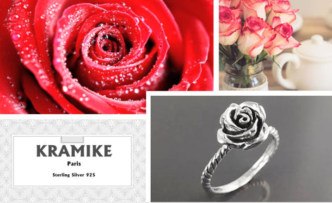 Rose Blossom Ring, Sterling Silver, Romantic Rose Flower, Engagement Ring, Handmade Rosebud Ring, Promise Jewelry, Valentine's Day Gifts