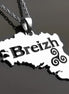 Silver necklace with a pendant shaped like the region of Brittany, France. The pendant features the word "Breizh" and a Celtic knot design.

Brand: KRAMIKE
Type of jewelry: Pendant
Metal: 925 sterling silver
Size: 20×30 mm
Handmade: yes
Ships from: France
Necklace: chain on request

Brittany pendant, French regional gift, French Souvenir, Brittany gift, Breizh Necklace, Breizh pendant, Brittany jewelry, Bretagne pendant, Bretagne gift, French Brittany gift, Brittany necklace