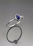 Lapis Tiny Ring, Sterling Silver, Modern Minimalist Ring, Small Blue Oval Stone, Genuine Lapis Gemstone, Small Everyday Ring, Dainty Ring