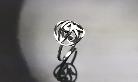 Sterling Silver Eye of Horus Ring, Ancient Egyptian Talisman Jewelry