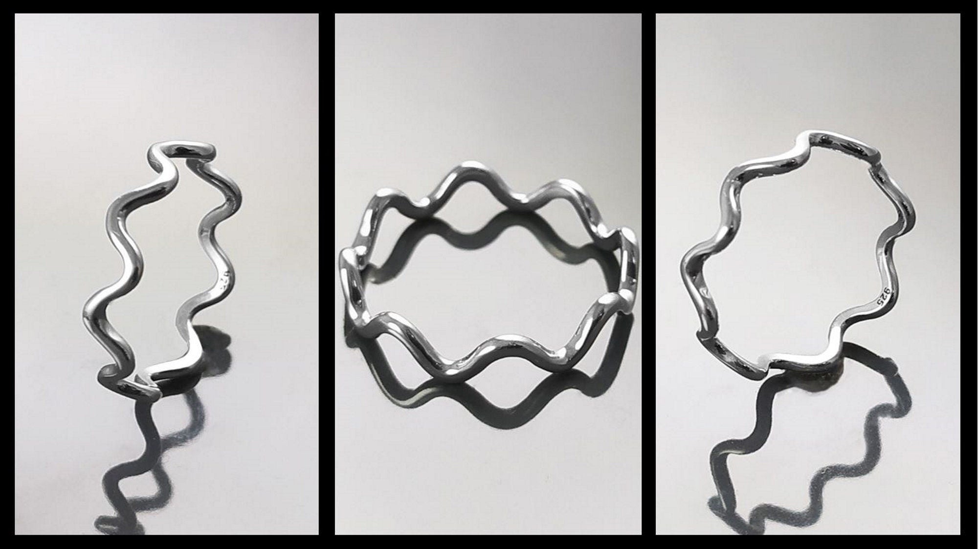 Wave Band Ring, Sterling Silver, Twisted Wavy Band, Waves ring, Wave Band Ring, Beat Ring, Twisty Ring, Undulating ring, Stackable Ring