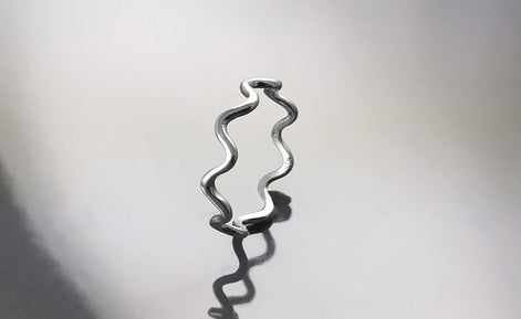 Wave Band Ring, Sterling Silver, Twisted Wavy Band, Waves ring, Wave Band Ring, Beat Ring, Twisty Ring, Undulating ring, Stackable Ring