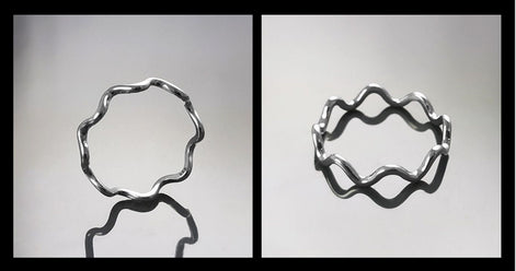 Wave Band Ring, Sterling Silver, Twisted Wavy Band, Waves ring, Wave Band Ring, Beat Ring, Twisty Ring, Undulating ring, Stackable Ring