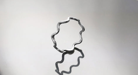Wave Band Ring, Sterling Silver, Twisted Wavy Band, Waves ring, Wave Band Ring, Beat Ring, Twisty Ring, Undulating ring, Stackable Ring