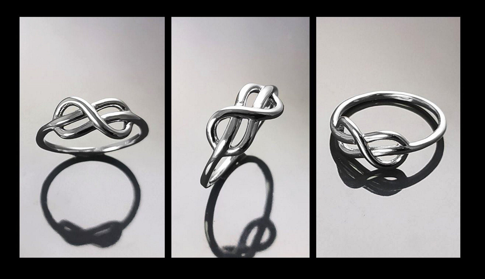 Celtic Promise Ring, Sterling Silver, Infinity Ring, Knot Norse Celtic Crossing Band, Infinite Ring, Sign of Eternal Love or Friendship Gift