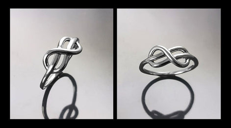 Celtic Promise Ring, Sterling Silver, Infinity Ring, Knot Norse Celtic Crossing Band, Infinite Ring, Sign of Eternal Love or Friendship Gift