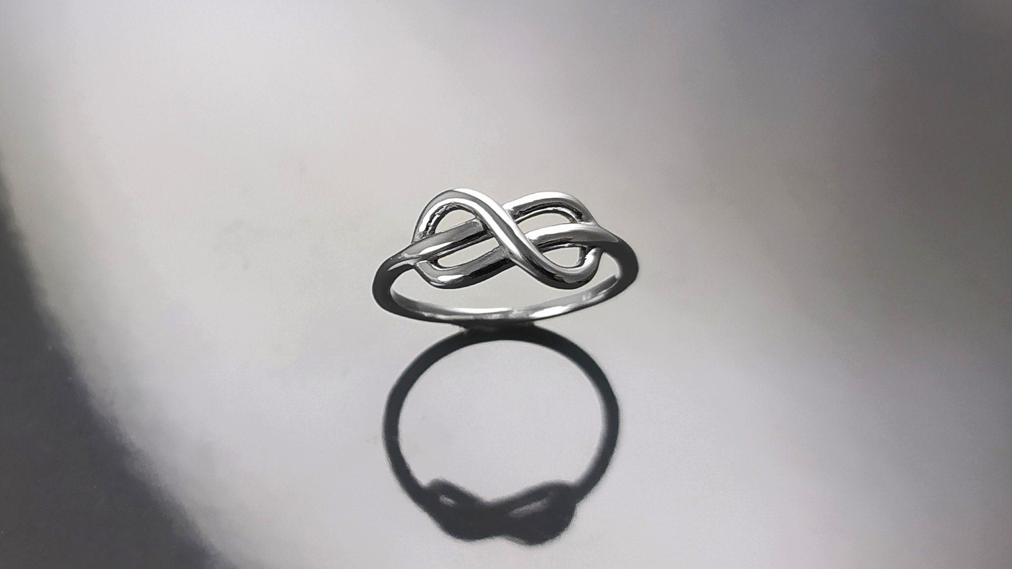 Celtic Promise Ring, Sterling Silver, Infinity Ring, Knot Norse Celtic Crossing Band, Infinite Ring, Sign of Eternal Love or Friendship Gift
