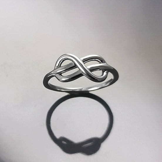 Celtic Promise Ring, Sterling Silver, Infinity Ring, Knot Norse Celtic Crossing Band, Infinite Ring, Sign of Eternal Love or Friendship Gift