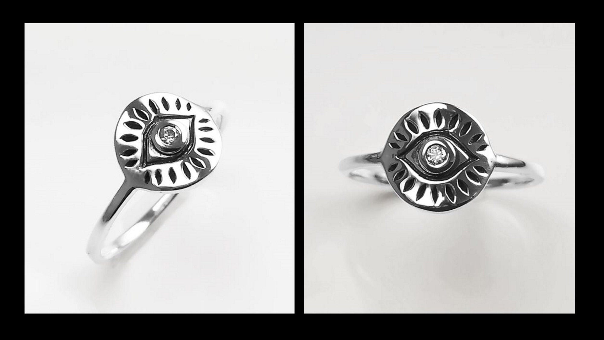 Third Eye Ring, Sterling Silver, Evil Eye Ring, Witch Ring, Evil Eye Jewelry, Witchy Ring, Chakra Open Eye Protection Amulet, Tarot Ring